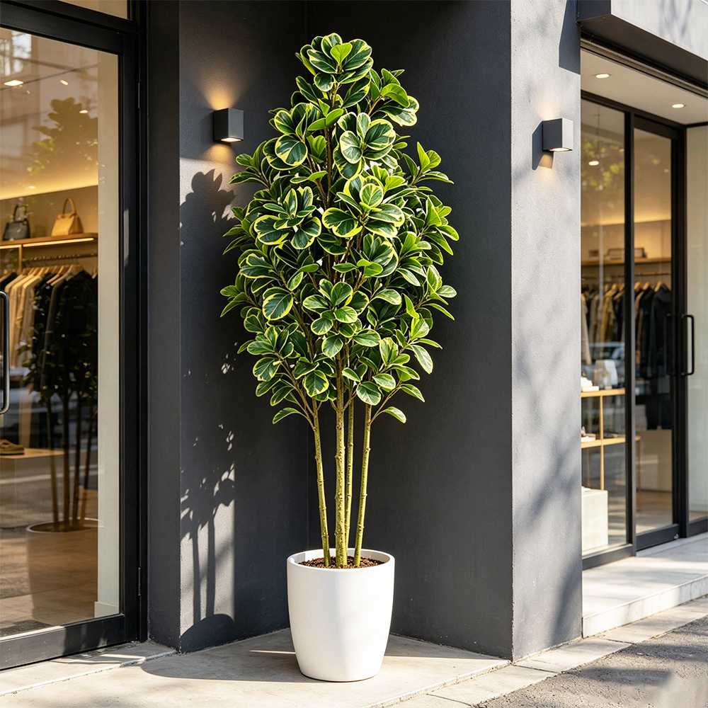 Rubber Plant Ficus - شجرة التين الاصطناعية بطول 76 سم/115