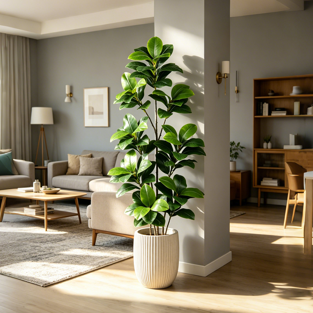 شجرة بانيان صناعية كبيرة بطول  - مراجعة Rubber Plant Ficus وسعره
